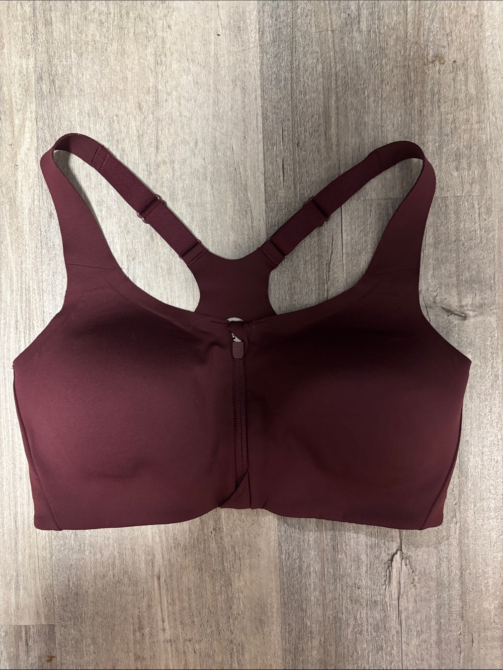 lululemon athletica Front-Zip Sports Bra - Garnet